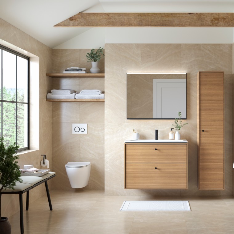 IDO Sense Art -kylpyhuonekalusteet ja IDO Glow Modern -seinä-wc IDO Sense Art -kylpyhuonekalusteet ja IDO Glow Modern -seinä-wc