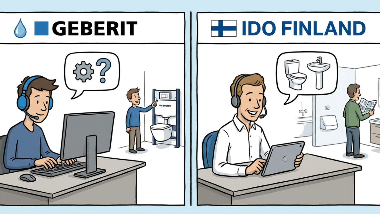 IDO ja Geberit -asiakaspalvelu auttaa mielellään!