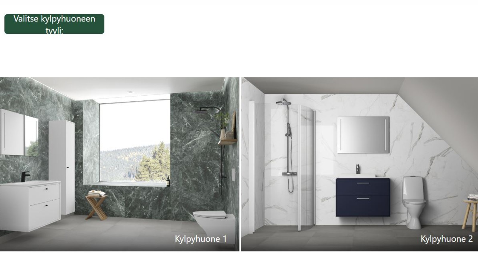 Kylpyhuoneen suunnittelutyökalu Kylpyhuoneen suunnittelutyökalu