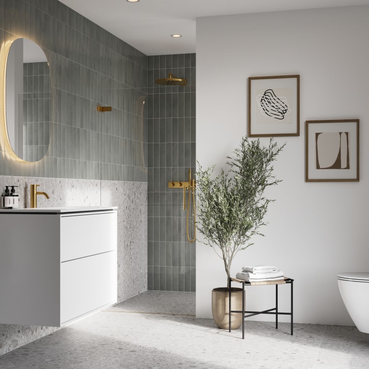 Trendikäs kylpyhuone