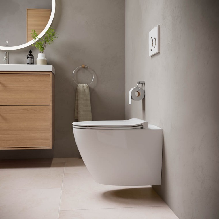 IDO Glow -seinä-wc valikoimasta löytyy eri muotoja