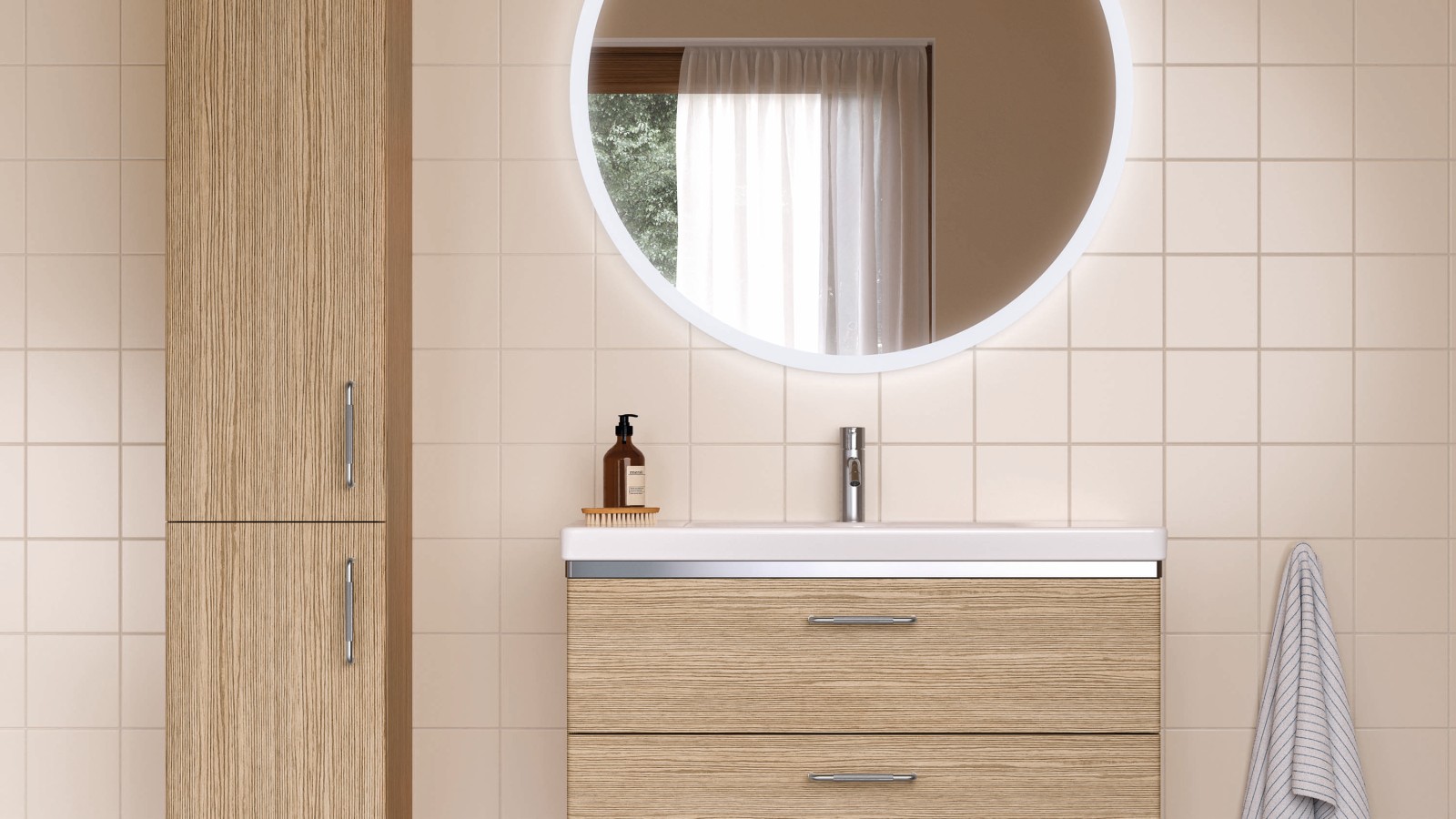 IDO Glow -sarjan kylpyhuonekalusteita IDO Glow -sarjan kylpyhuonekalusteita