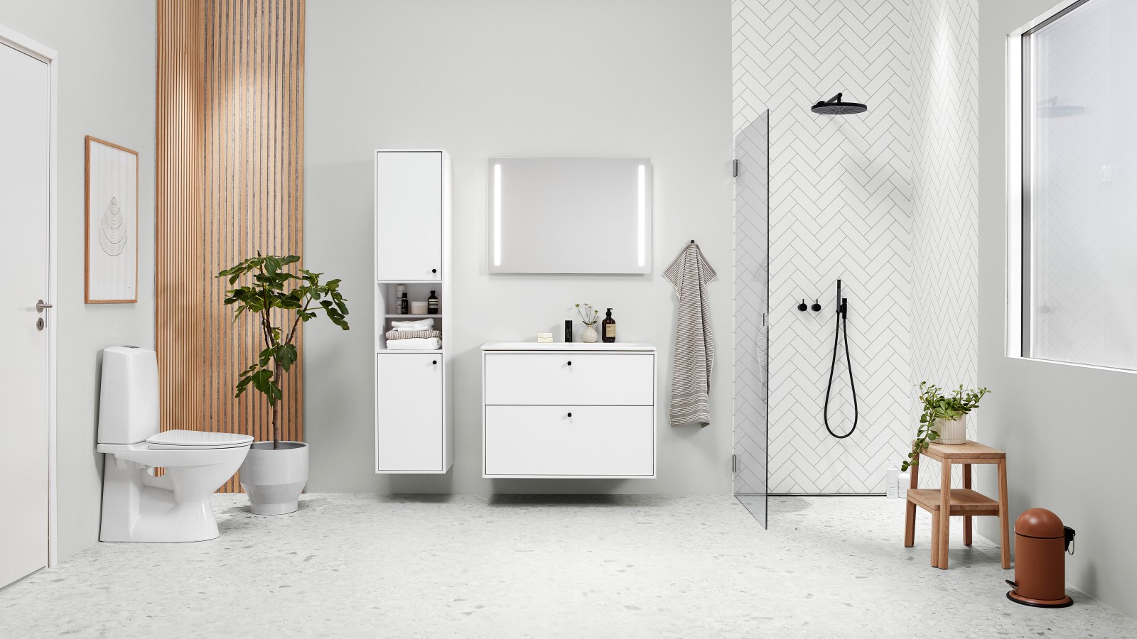 IDO kylpyhuone eleganteilla kylpyhuonekalusteilla ja tuotteilla