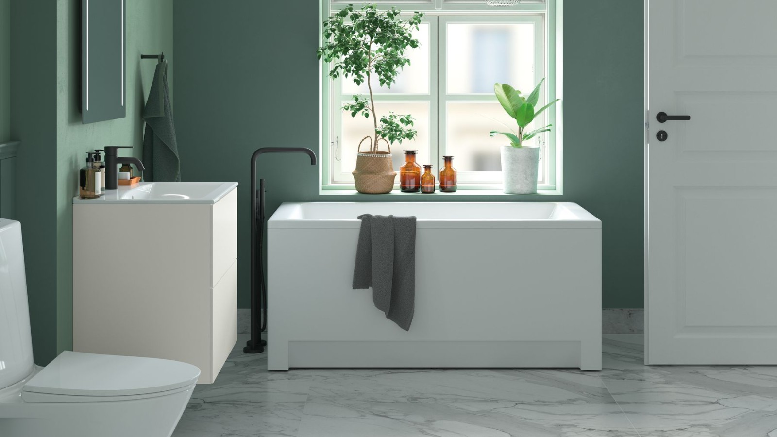 IDO -kylpyhuone tyylikkäillä ja moderneilla yksityiskohdilla