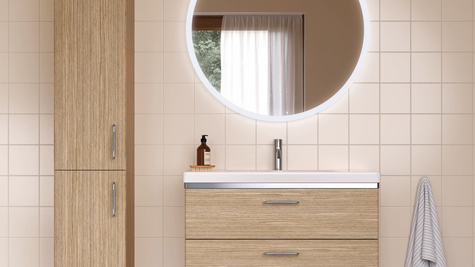 IDO Glow -sarjan kylpyhuonekalusteita IDO Glow -sarjan kylpyhuonekalusteita