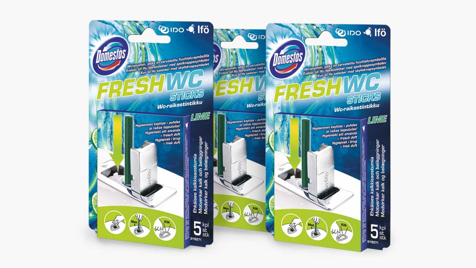 IDO Fresh -raikastinpuikot tulevat 5 kpl:n paketeissa. IDO Fresh -raikastinpuikot tulevat 5 kpl:n paketeissa.